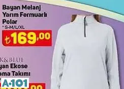 BAYAN MELANJ YARIM FERMUARLI POLAR KADIN